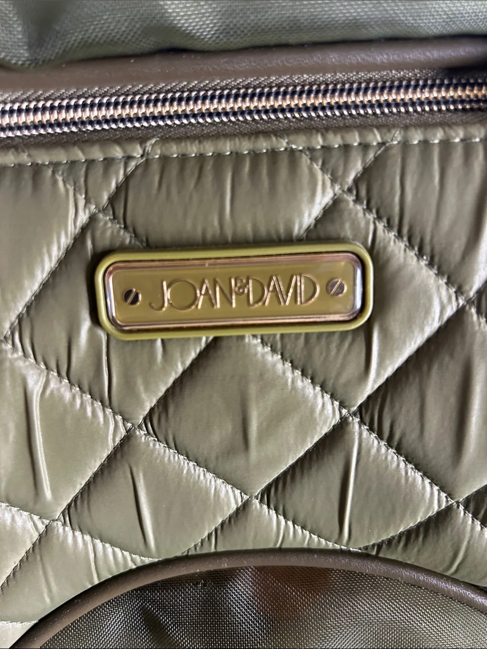 Joan & David Olive Quilted Travel Pet Carrier